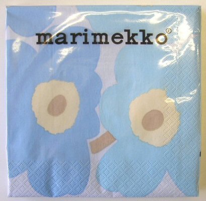 marimekko マリメッコ ペーパーナプキン小UNIKKO水色